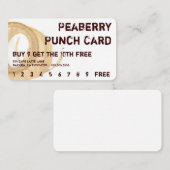 Fidélité Carte perforée de boissons de tache de café (Devant / Derrière)