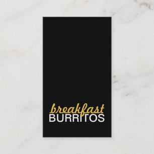 Fidélité carte perforée de burritos de petit déjeuner