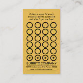 Fidélité carte perforée de burritos de petit déjeuner (Dos)