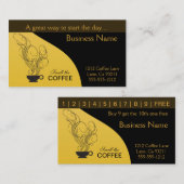 Fidélité Carte perforée de café-restaurant (Devant / Derrière)