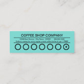 Fidélité carte perforée de café-restaurant (Dos)