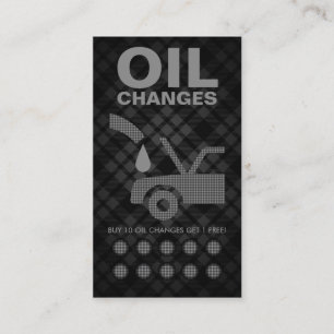 Fidélité carte perforée de changements d'huile de plaid