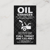 Fidélité carte perforée de changements d'huile de plaid (Dos)