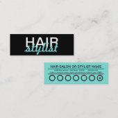 Fidélité carte perforée de coiffeur (Devant / Derrière)
