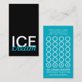 Fidélité carte perforée de crème glacée (Devant / Derrière)