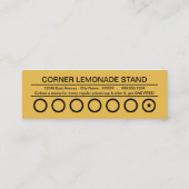 Fidélité carte perforée de limonade (Dos)
