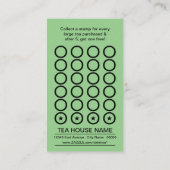 Fidélité carte perforée de maison de thé (Dos)