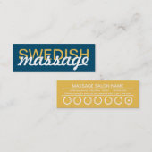 Fidélité carte perforée de massage suédois (Devant / Derrière)