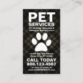 Fidélité carte perforée de patte d'animal familier de plaid (Dos)