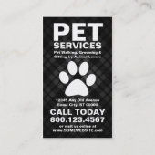 Fidélité carte perforée de patte d'animal familier de plaid (Dos)