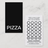 Fidélité carte perforée de pizza (Devant / Derrière)
