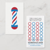 Fidélité carte perforée de poteau de raseur-coiffeur (Devant / Derrière)