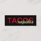 Fidélité carte perforée de rapidos de tacos (Devant)