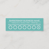 Fidélité carte perforée de raseur-coiffeur (Dos)