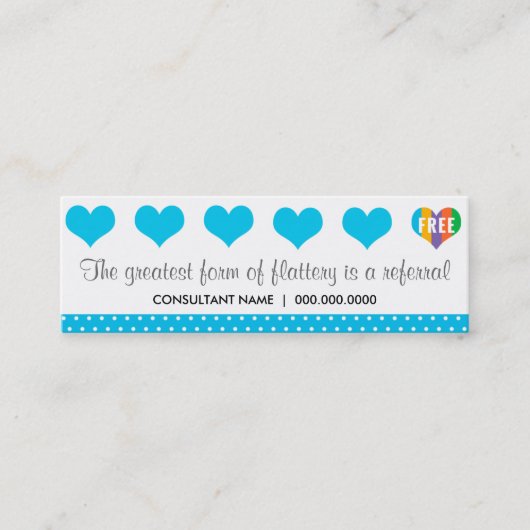 Fidélité Carte perforée de référence (Devant)