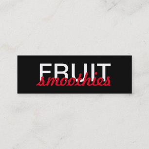 Fidélité carte perforée de smoothies de fruit