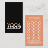 Fidélité carte perforée de studio de yoga (Devant / Derrière)