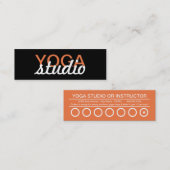 Fidélité carte perforée de studio de yoga (Devant / Derrière)