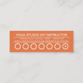 Fidélité carte perforée de studio de yoga (Dos)