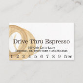 Fidélité Carte perforée de tache de café de police de (Devant)