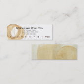 Fidélité Carte perforée de tache de tasse de café (Devant / Derrière)