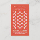 Fidélité carte perforée de tartes de pizza (Dos)