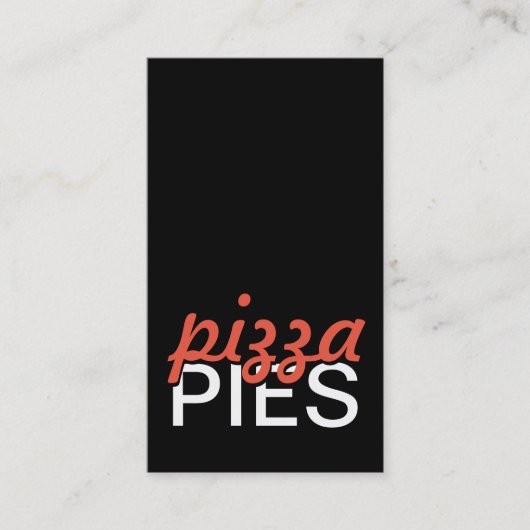 Fidélité carte perforée de tartes de pizza (Devant)