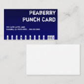 Fidélité Carte perforée foncée de boissons de café (Devant / Derrière)