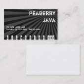 Fidélité Carte perforée foncée de boissons de Peaberry Java (Devant / Derrière)