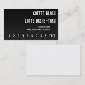 Fidélité Carte perforée noire de Re-Texte de café (Devant / Derrière)
