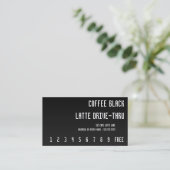 Fidélité Carte perforée noire de Re-Texte de café (Debout devant)