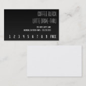 Fidélité Carte perforée noire de Re-Texte de café (Devant / Derrière)