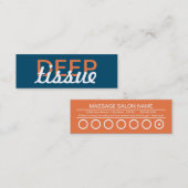 Fidélité carte perforée profonde de massage de tissu (Devant / Derrière)