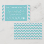 Fidélité Carte perforée promotionnelle de remise bleue de (Devant / Derrière)