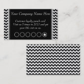 Fidélité Carte perforée promotionnelle de remise de Chevron (Devant / Derrière)