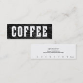 Fidélité Carte perforée renversée de café de mot de style (Devant / Derrière)