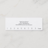 Fidélité Carte perforée renversée de café de mot de style (Dos)