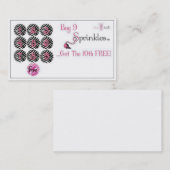 Fidélité Carte perforée rose de zèbre (Devant / Derrière)