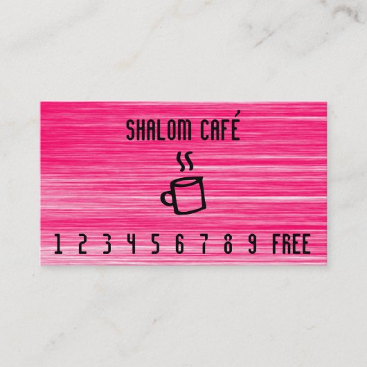 Fidélité Carte perforée stridente tasse de café de schéma (Devant)