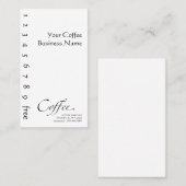 Fidélité Carte perforée verticale de café (Devant / Derrière)