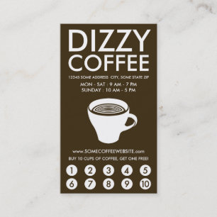 Fidélité carte poinçonnée de café fondu