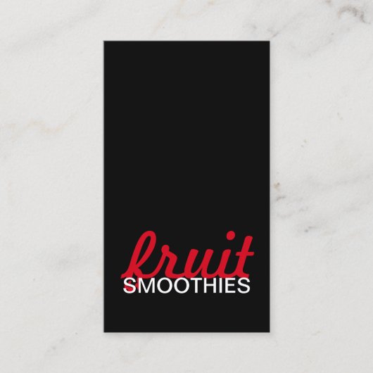 Fidélité carte poinçonnée de smoothies de fruits (Devant)