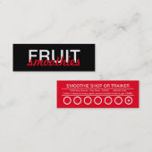 Fidélité carte poinçonnée de smoothies de fruits (Devant / Derrière)