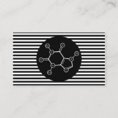 Fidélité carte timbre rayé de molécule de café (Dos)