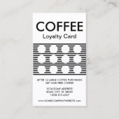 Fidélité carte timbre rayé de molécule de café (Devant)