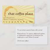 Fidélité Cette carte de punch pour boisson de café (Devant / Derrière)