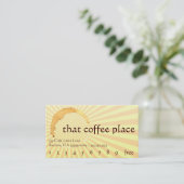 Fidélité Cette carte de punch pour boisson de café (Debout devant)
