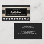 Fidélité client 10 poinçons Gold et Black Stripes (Devant / Derrière)