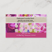 Fidélité Client Moderne Florale Or Rose Violet (Dos)