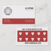 Fidélité Cupcake Loyalty Carte de visite (Devant / Derrière)
